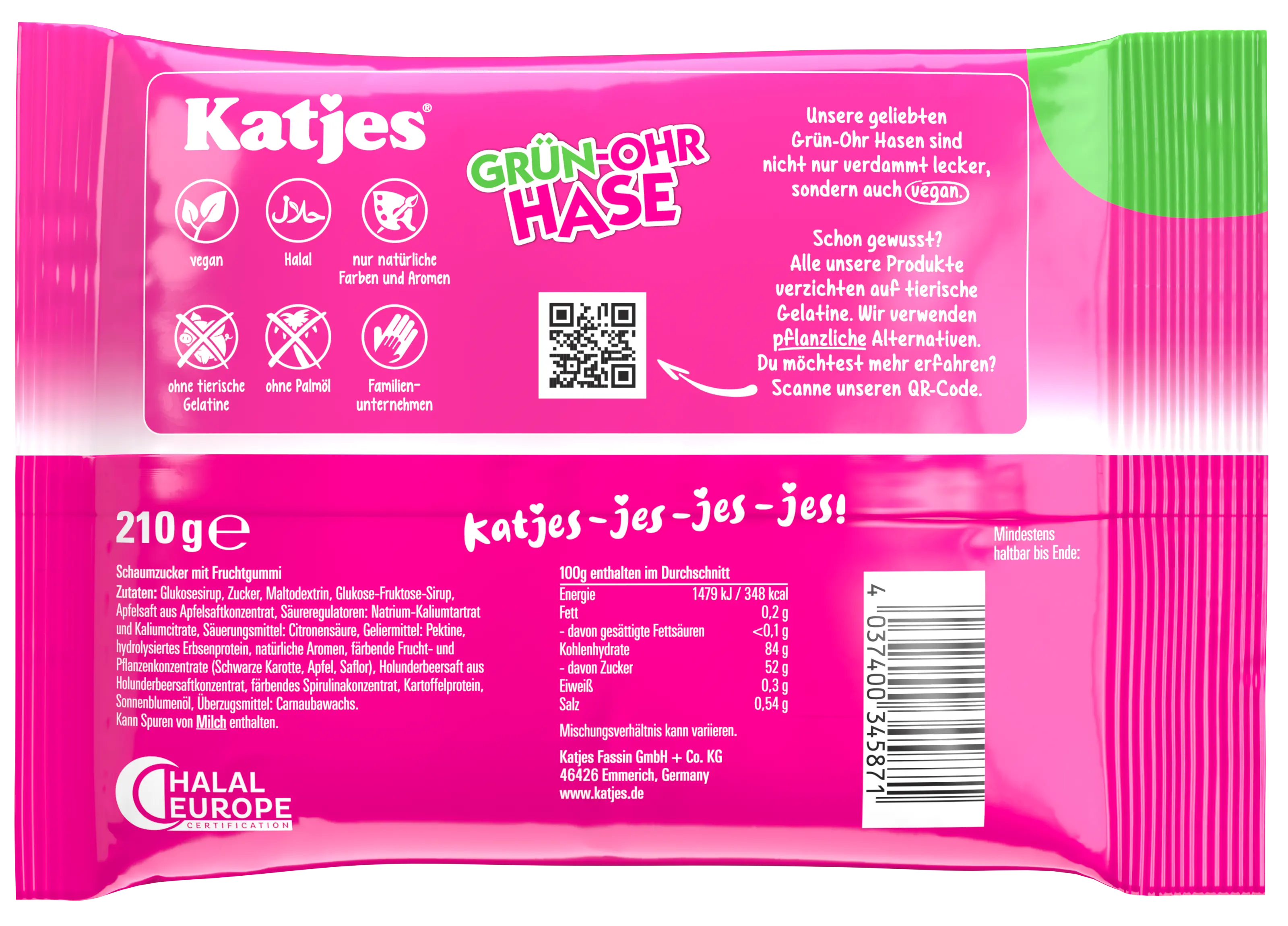 Grün-Ohr Hase 210g 14er Karton