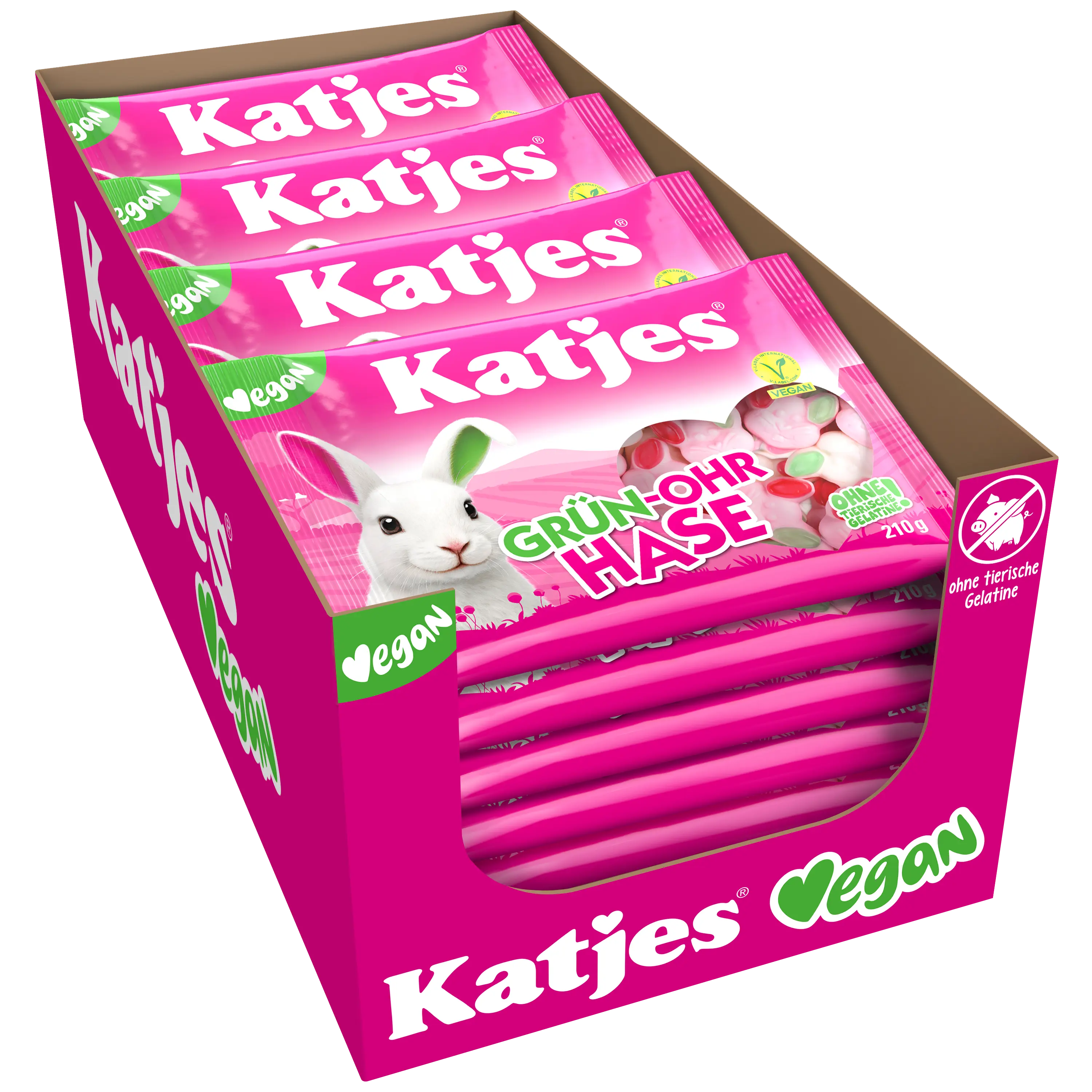 Grün-Ohr Hase 210g 14er Karton