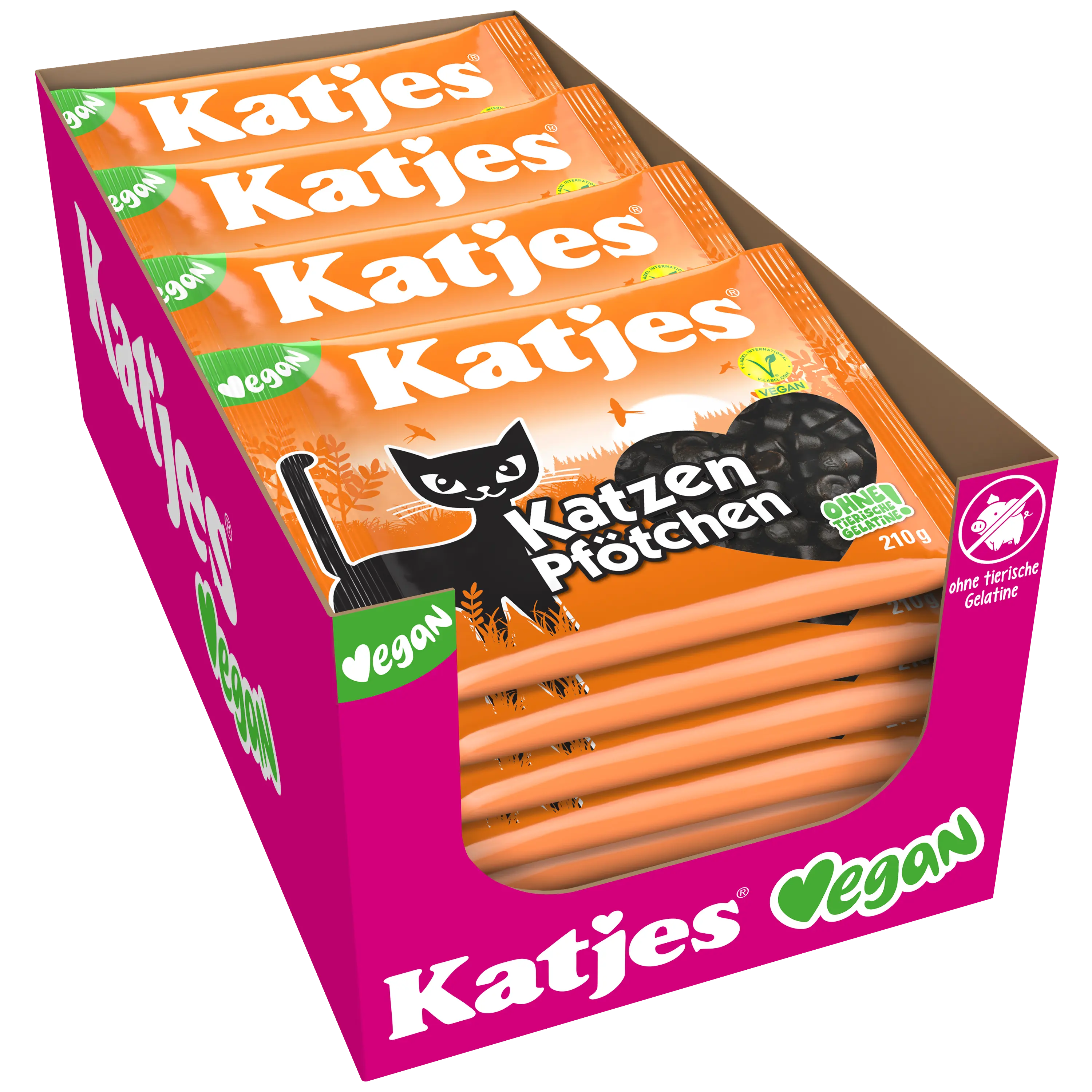 Katzen Pfötchen 210g 20er Karton